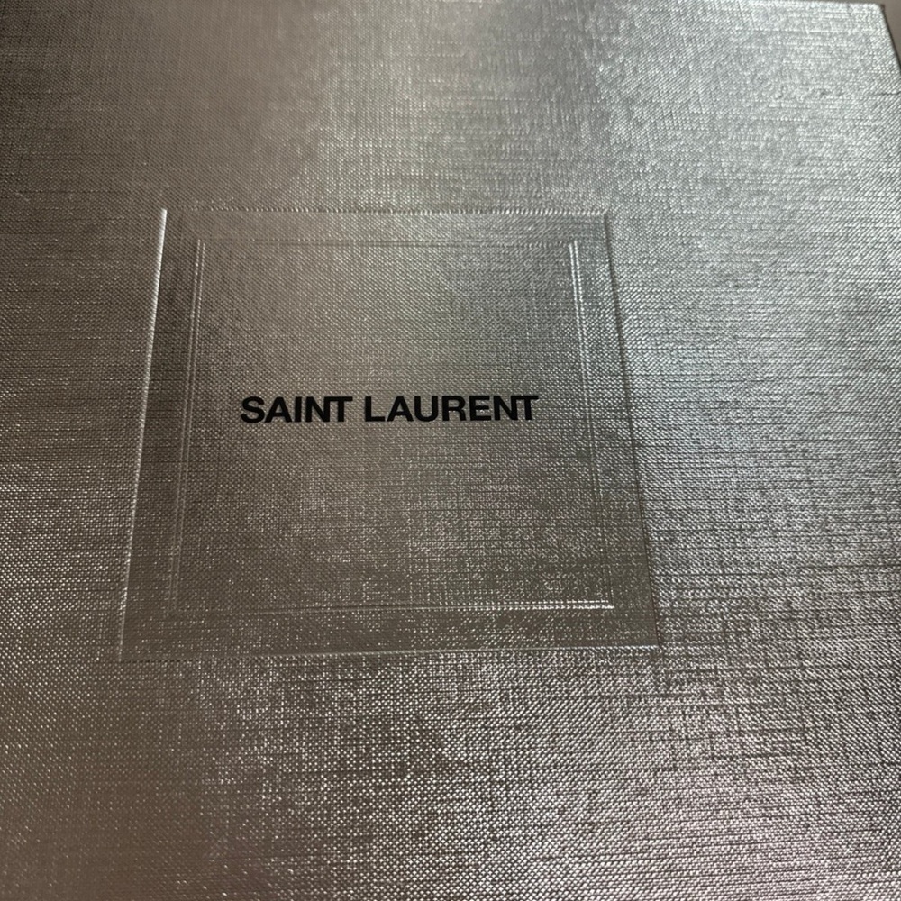 Saint Laurent silver empty box 10 1/2” x 12” x 4”